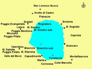 Mappa dei luoghi del Rinaldone