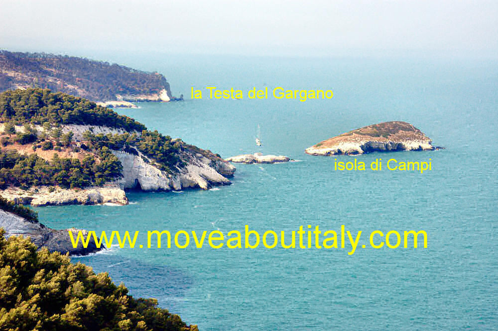 la Testa del Gargano e l'isola di Campi