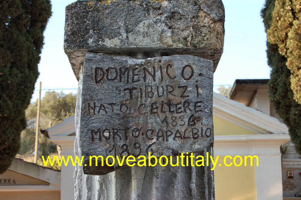 la tomba di Domenico Tiburzi a Capalbio