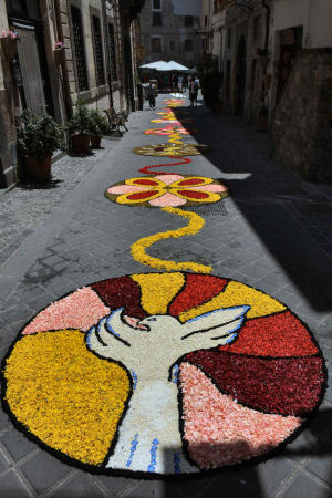 l'infiorata del Corpus Domini a Bolsena
