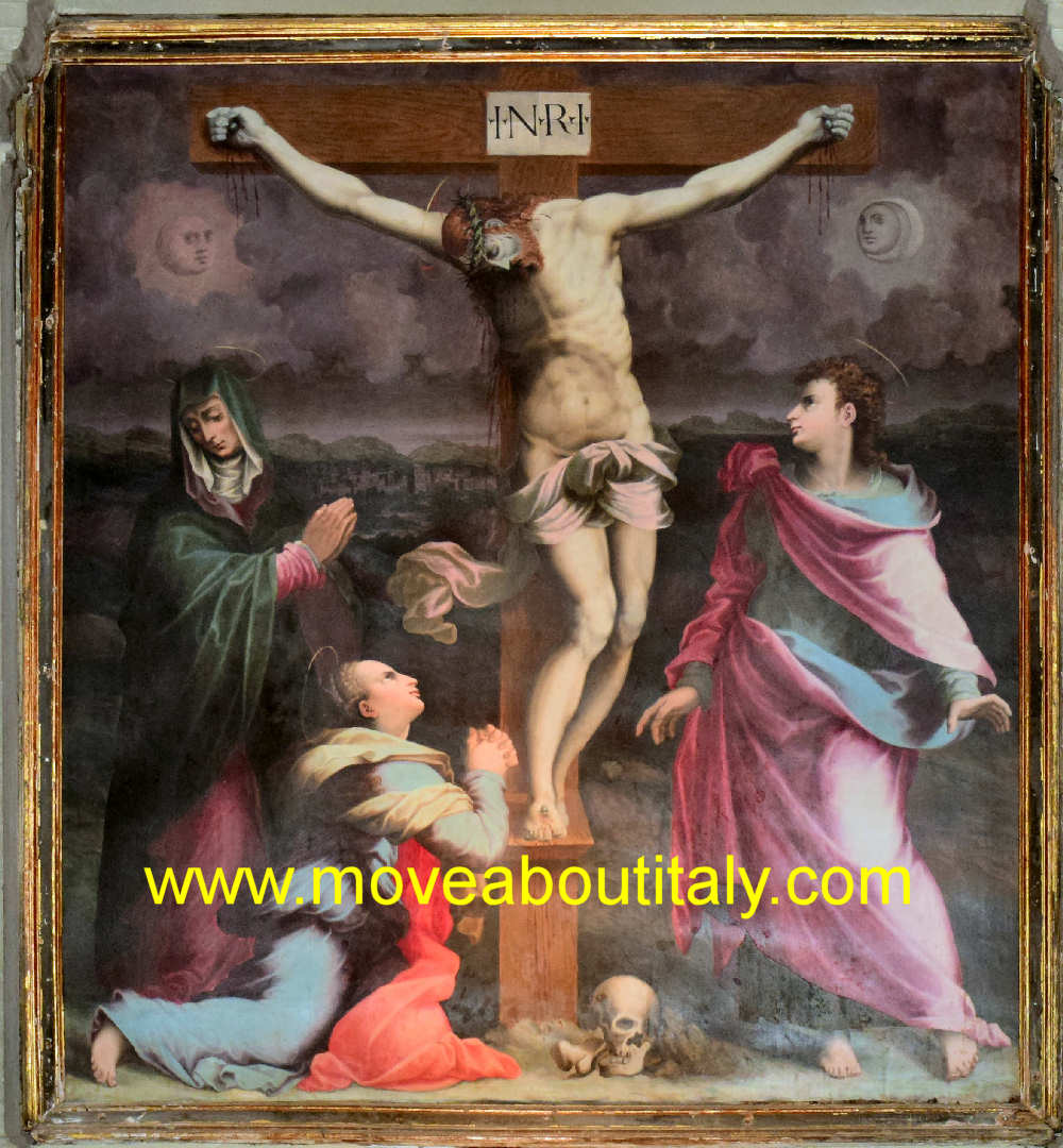 Crocifissione con ai piedi della Croce la Madonna, San Giovanni Battista e Maria Maddalena