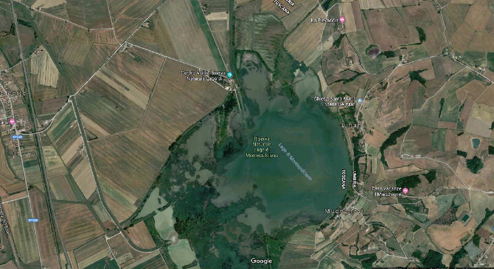 Mappa lago di Montepulciano