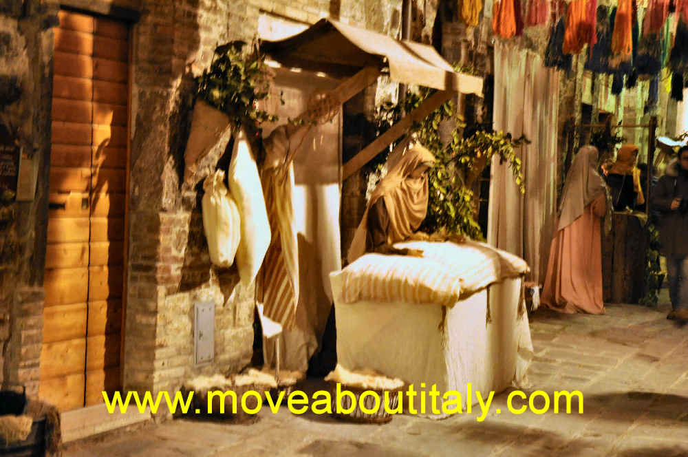 Gubbio il presepe del Quartiere San Martino