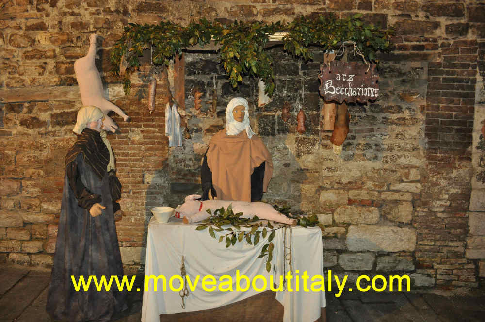 Gubbio il presepe del Quartiere San Martino